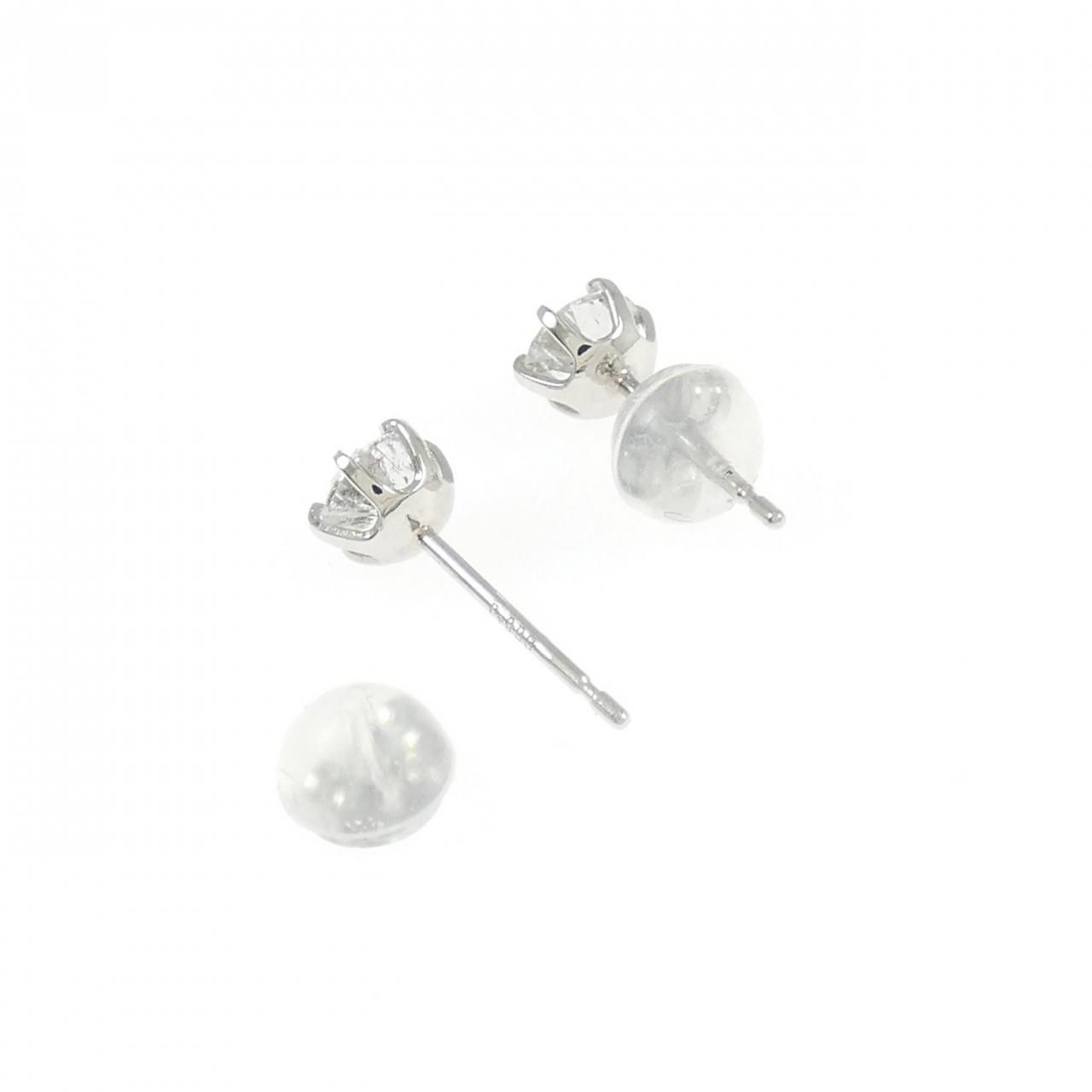  PT 900 ソリティア ダイヤモンド ピアス 0.70 CT イヤリング アクセサリー