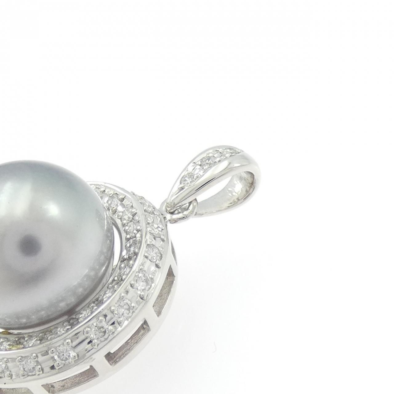  PT 900 黒蝶パール ペンダント 12.9 mm ブローチ コサージュ アクセサリー