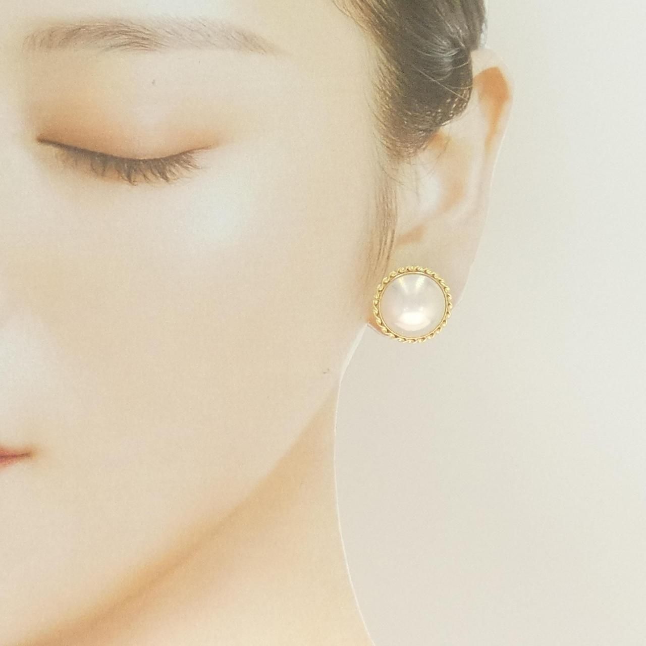 nilyannilyann K18YG マベパールピアス約18mm 訳あり nilyannilyann