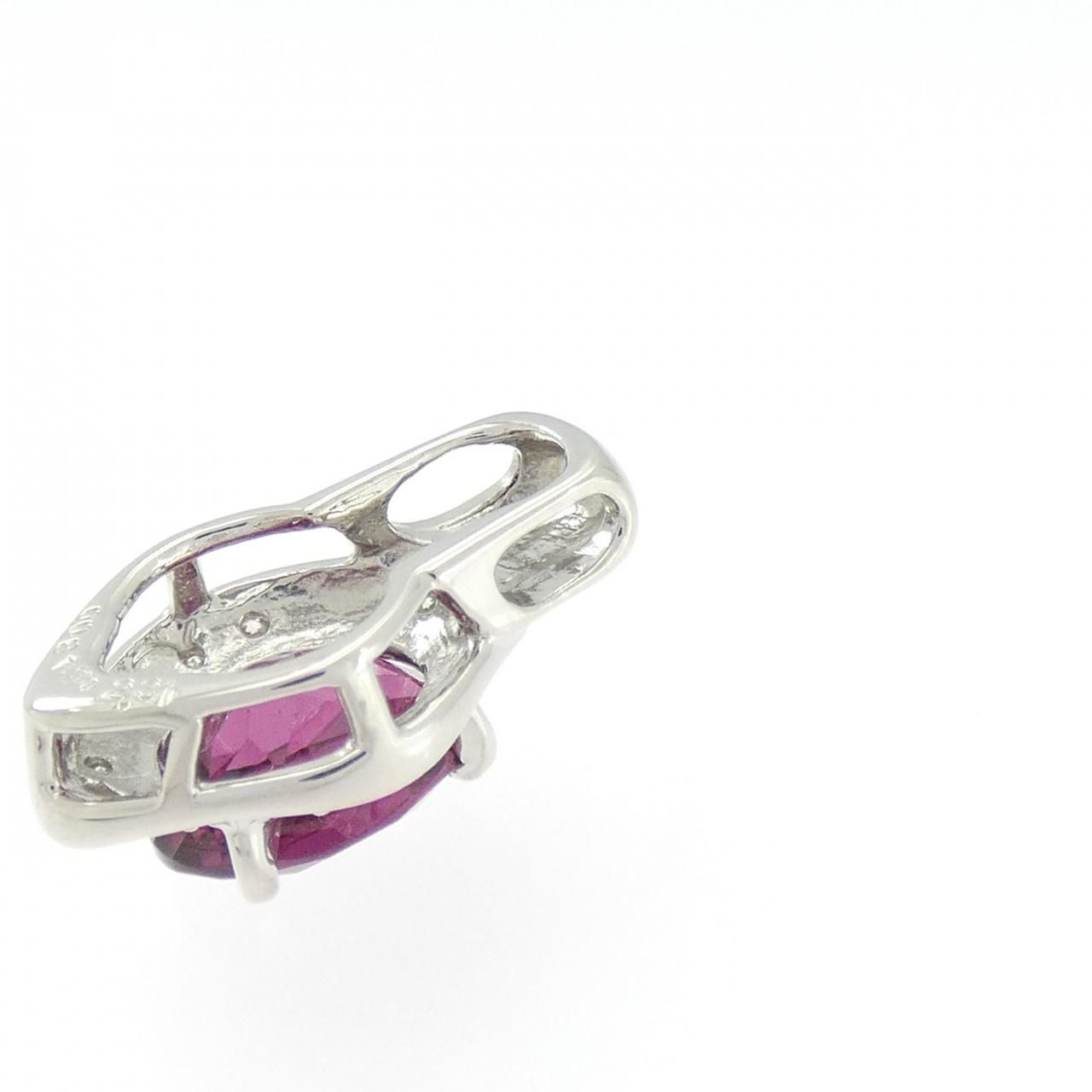  PT 900 ガーネット ペンダント 2.31 CT ブローチ コサージュ アクセサリー