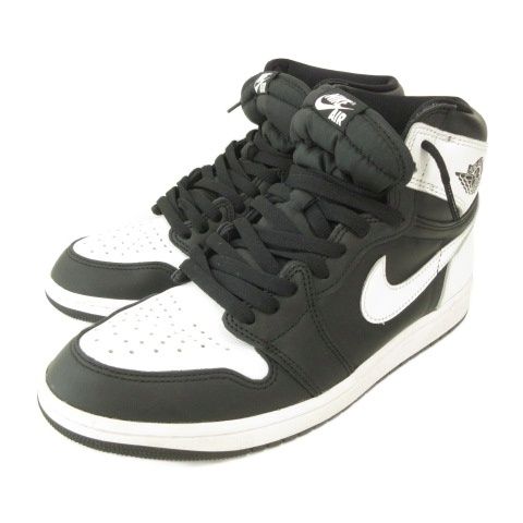 ナイキ NIKE DZ5485-010 AJ1 エアジョーダン1 レトロ ハイ OG ブラック ホワイト スニーカー 28cm 白 ホワイト