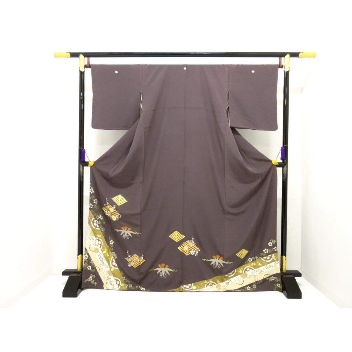 色留袖 刺繍加工 友禅金彩加工 蔦