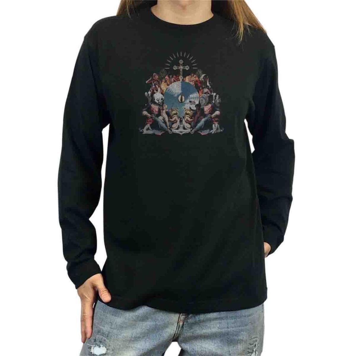 オリジナル ロンT セクシー 宗教画 十字架 クロス 卵 星条旗 カオス アート ロンT S M L XL タイト ジャスト 大きい ビッグ オーバーサイズ メンズ レディース ユニセックス ピンククリーム