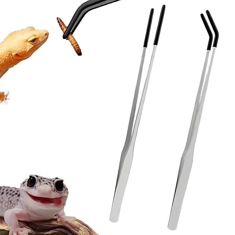 迅速発送】Deiboun ピンセット 長い ステンレススチール爬虫類餌やり
