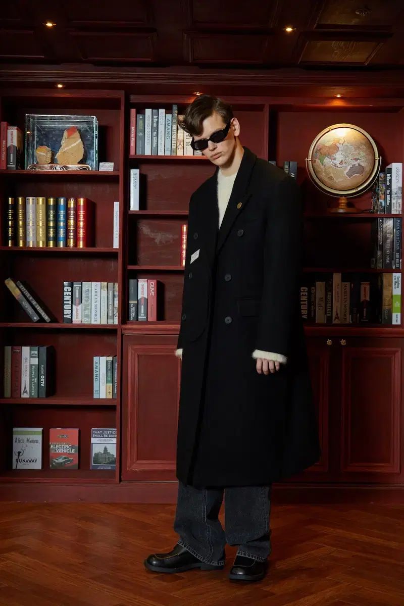 STUパッチ ダブルコート ブラック M