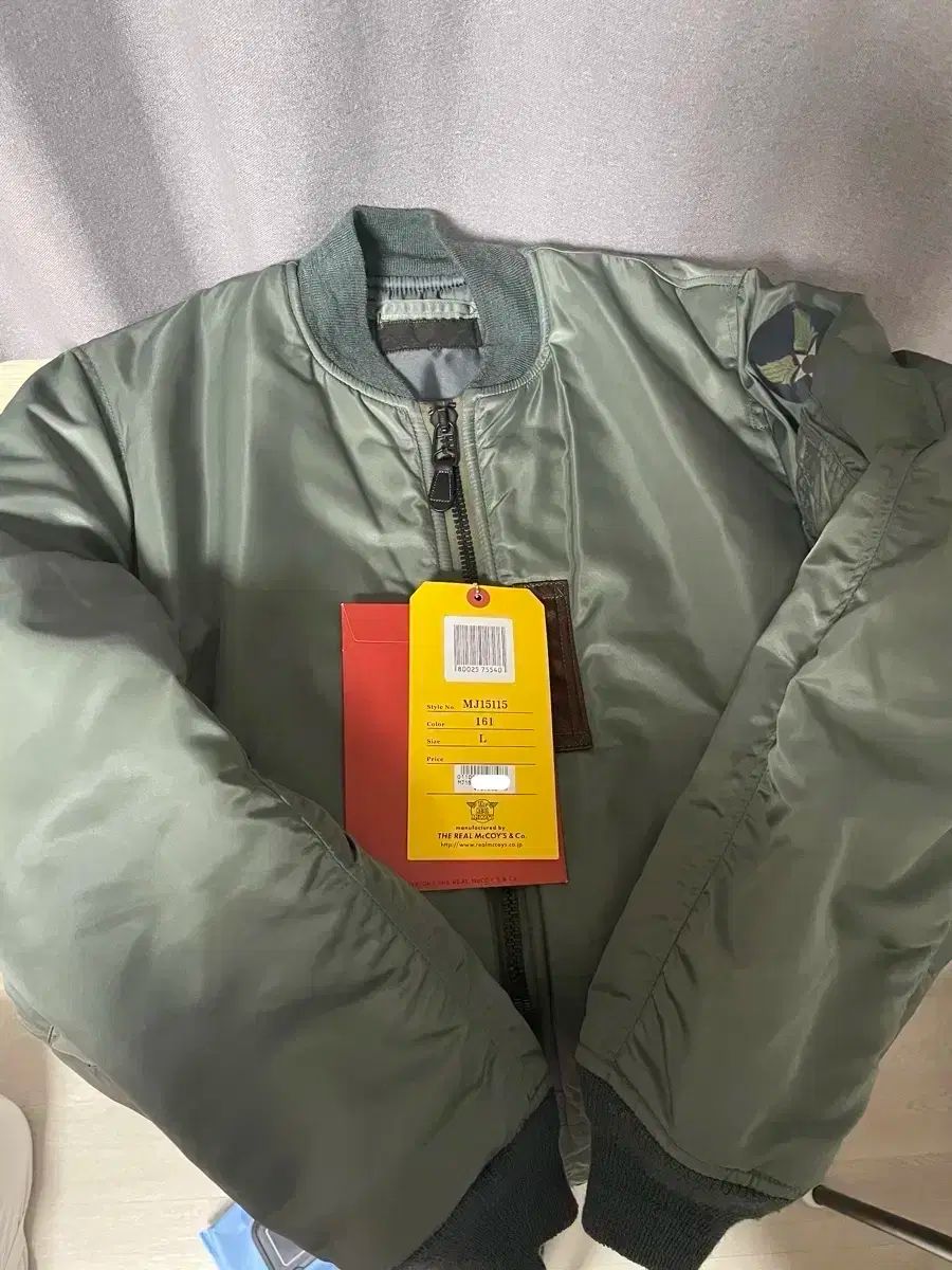 ザ リアルマッコイズ MA-1 セージグリーン デカールバージョン Lサイズ 現行展