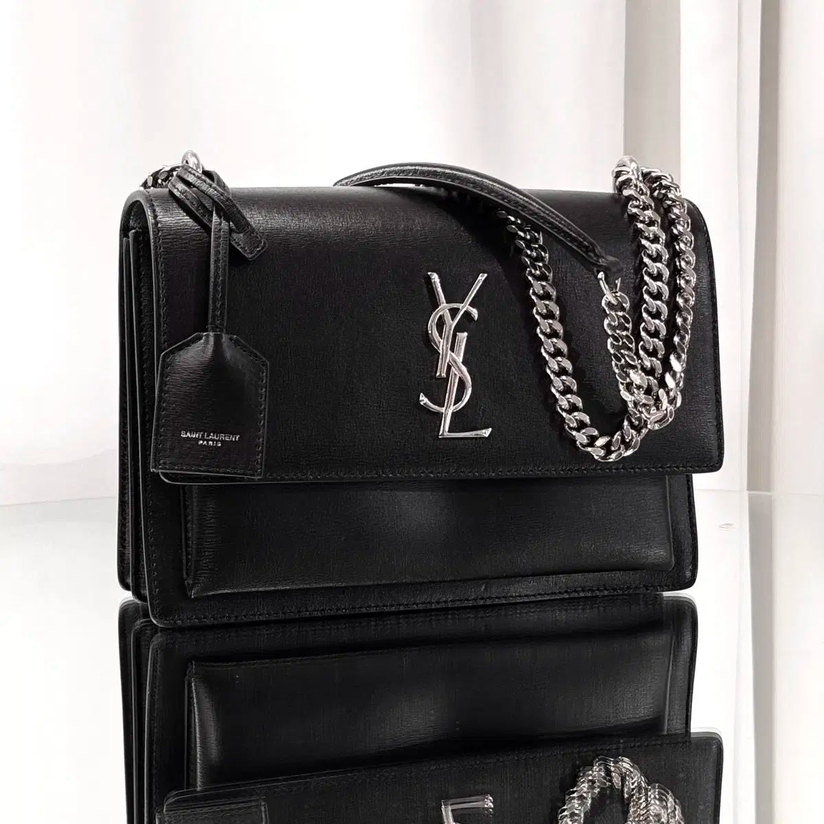 Mサイズ YVES SAINT LAURENT イヴ サンローラン サンセットバッグ チェーンバッグ