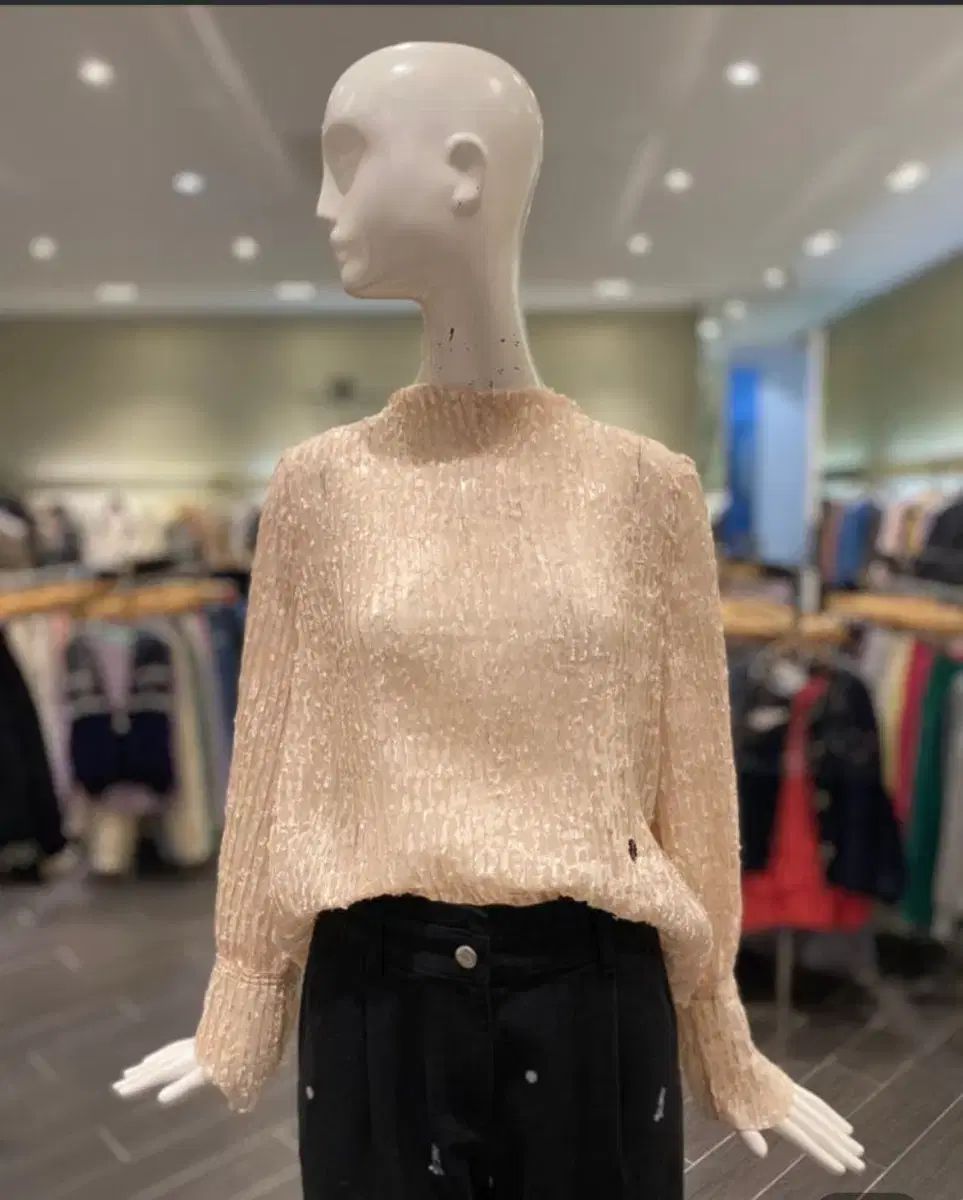 O 2nd オッズセカンド 번아웃 バーンアウト シースルー トップス ブラウス