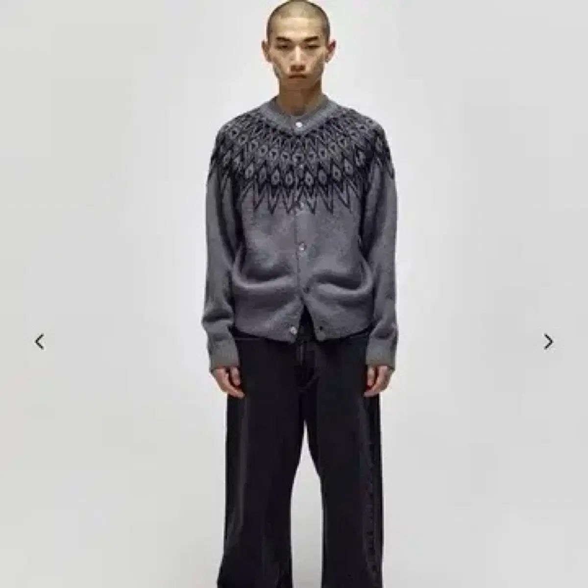 サーフェスエディション アルパカ ジャカード パーカ グレー L