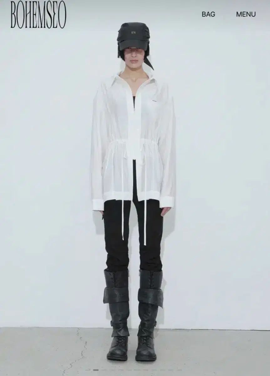 BOHEMSEO ボヘミアンソウル シャーリング 셔츠 2WAY ZIP-UP SHIRT