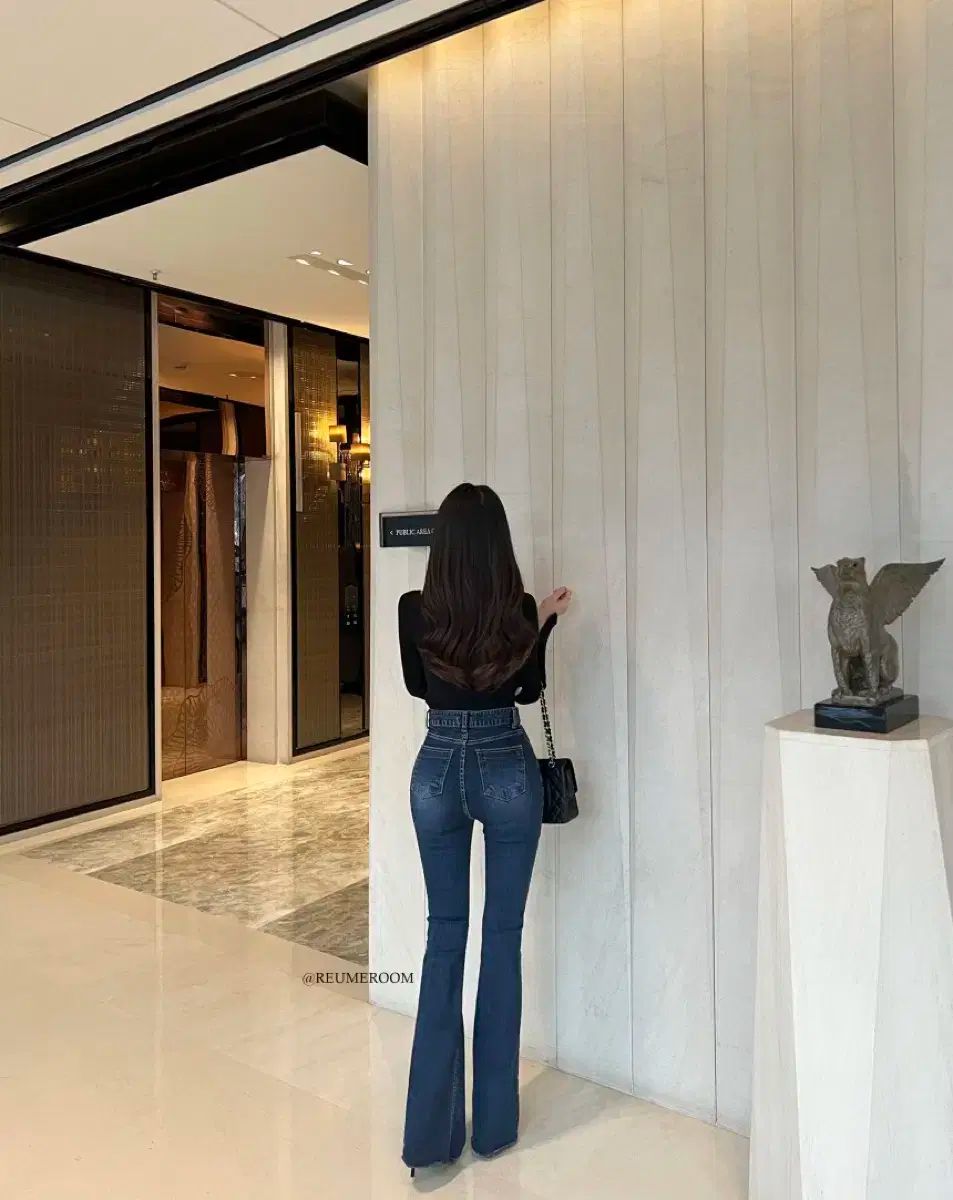  骨盤パッド ハイウエスト ブーツカット デニム その他 デニム ジーンズ