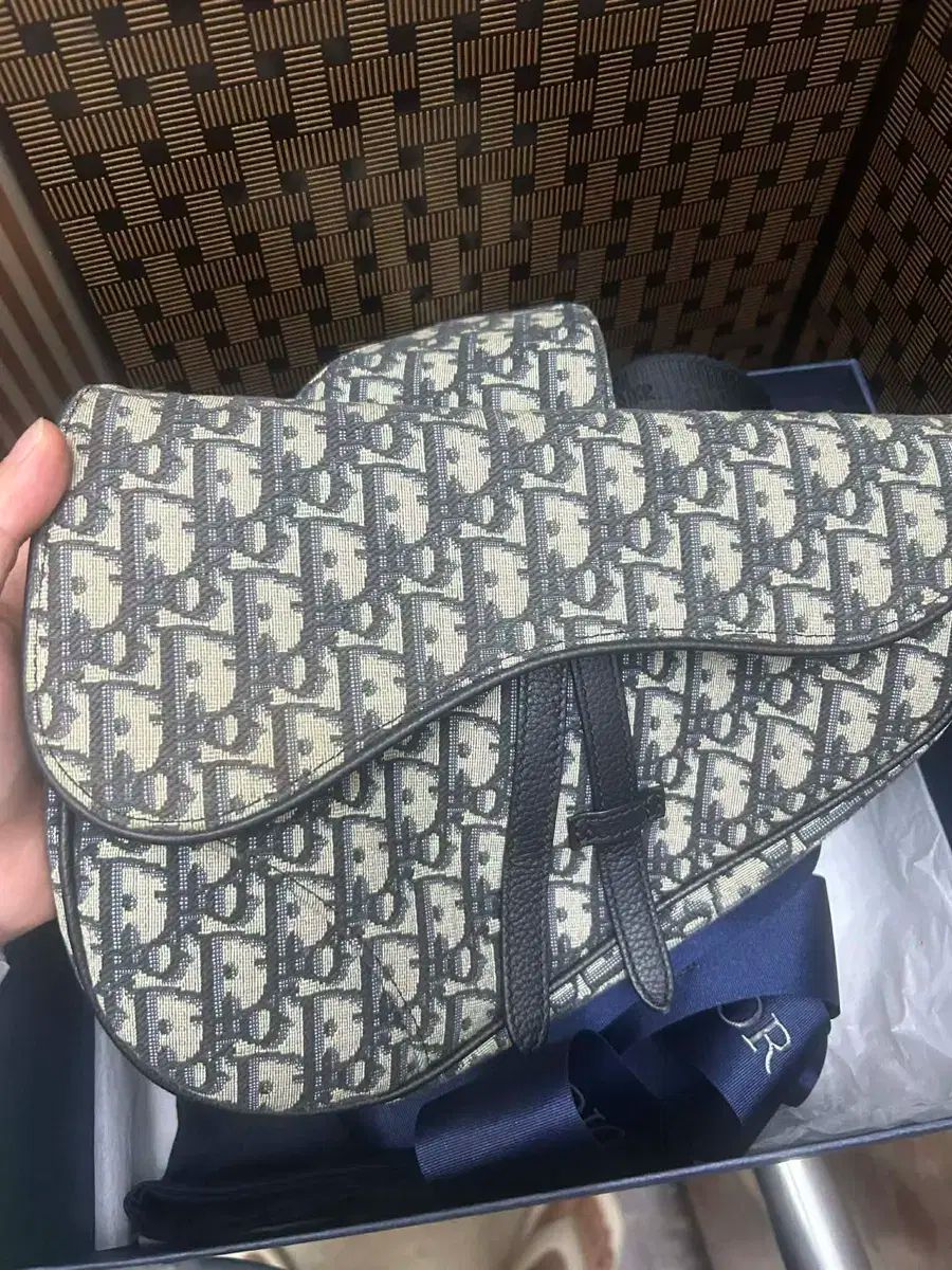 インボイス含め フルセット ディオール オブリーク サドルバッグ ミディアム