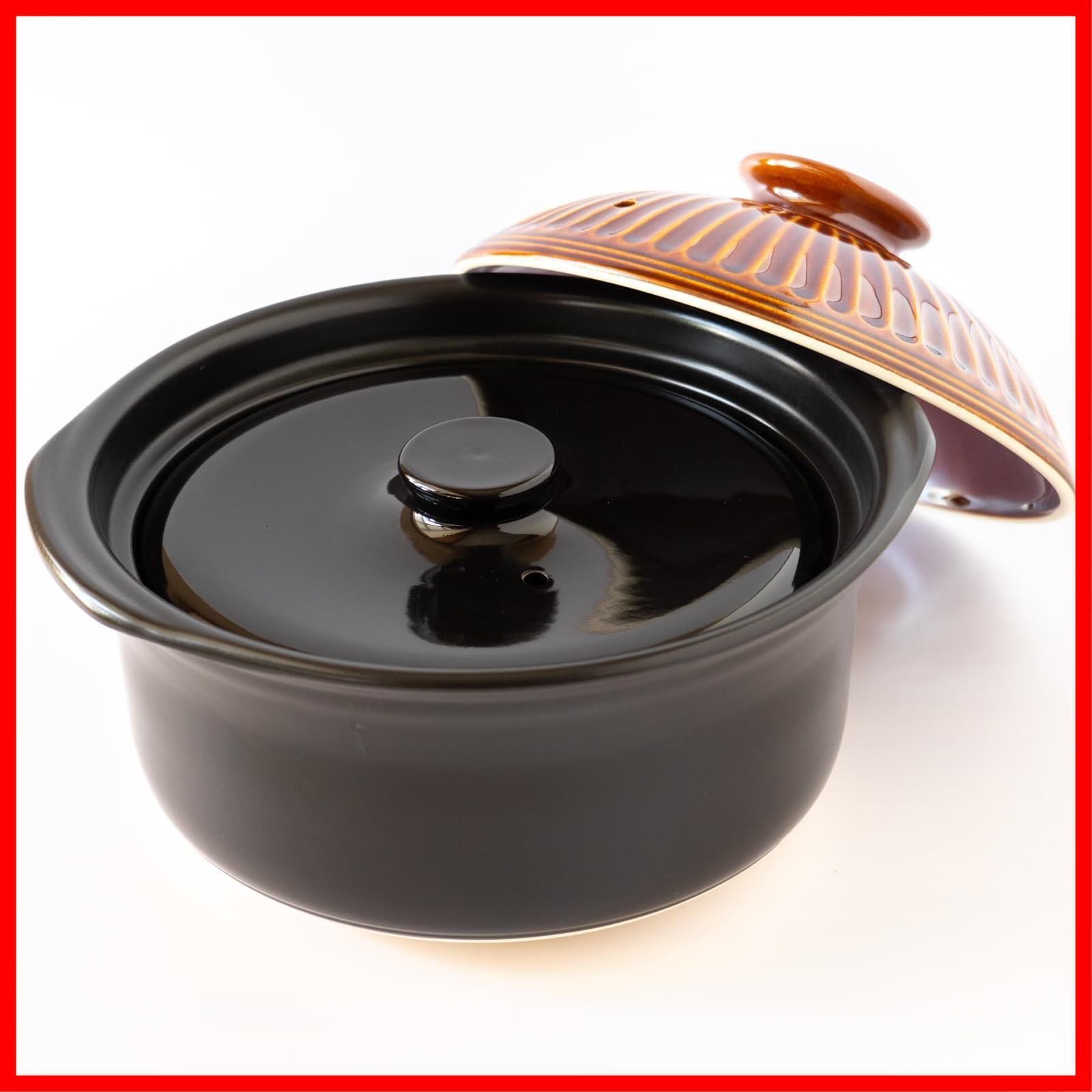 土鍋 直火対応 ごはん 二重蓋 飴釉 5合炊き ご飯鍋 ブラウン 菊花 銀峯 萬古焼 Touki 45181 銀峯陶器 Ginpo WWW_OPDRERGINERDOGAN_COM