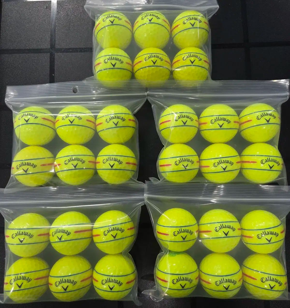 キャロウェイ A級 トリプルトラック 3本線 360度 3ピース ロストボール 30球