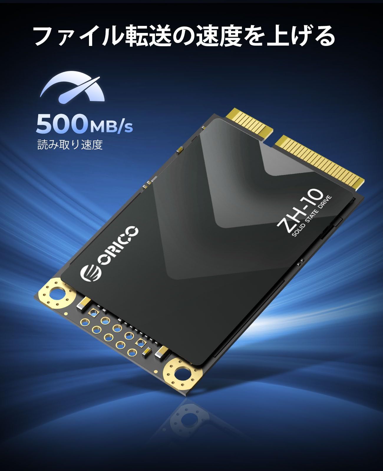 ORICO 1 TB mSATA SSD 業界新登場 SATA III 5 Gbps 3 D NAND内蔵ソリッドステートドライブ ラップトップ用 ZH 10