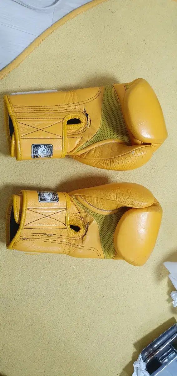 TWINS ツインズ エアー メッシュ ボクシング グローブ イェロー 10 oz BGVLA 1