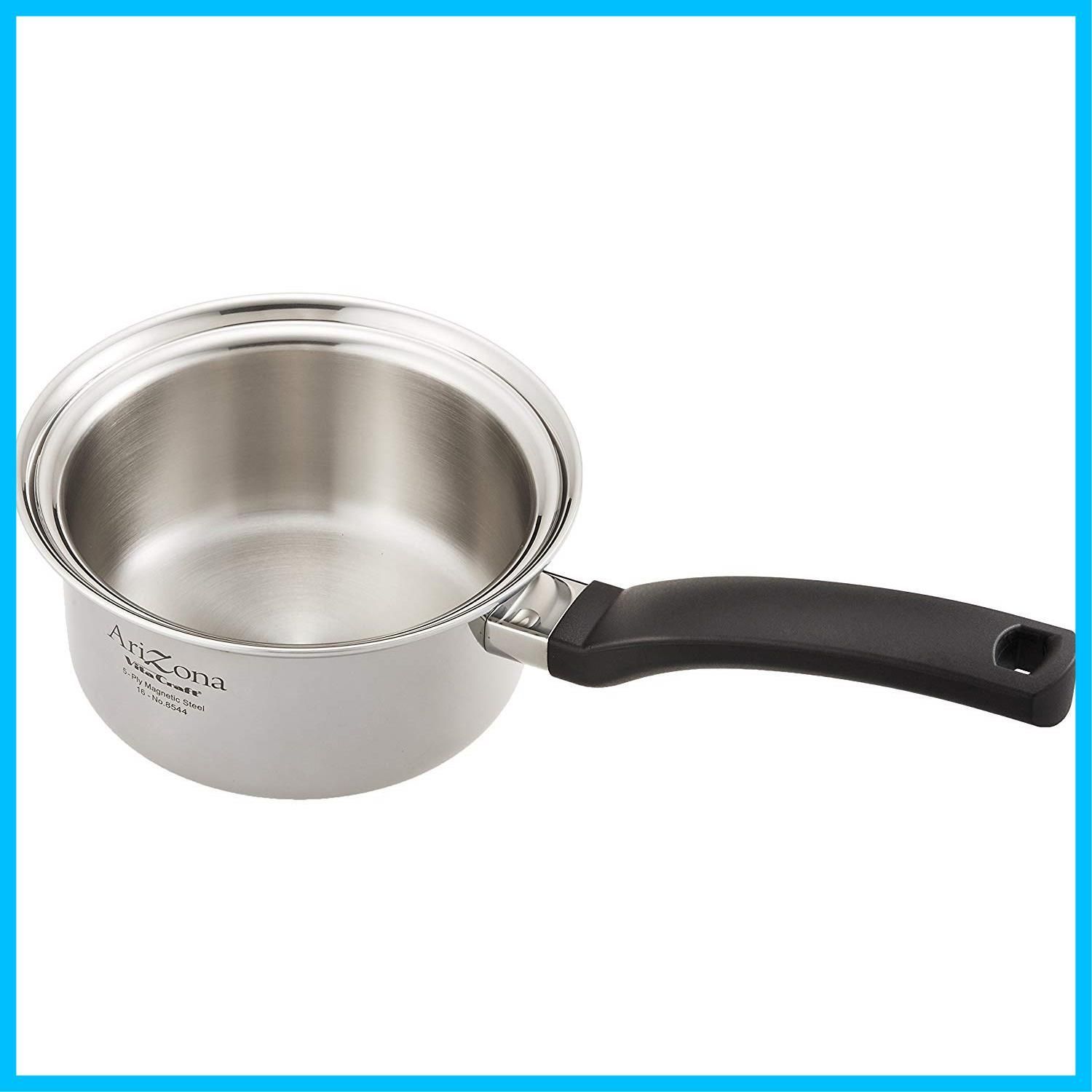8544 レシピ付 14cm アリゾナ シルバー 片手鍋 ビタクラフト