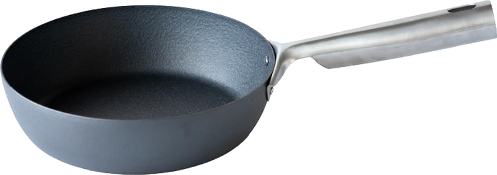 アーネスト 燕三条 鉄 フライパン 20cm IH対応 鉄製なのにくっつきにくい 焦げ付きにくい ファイバーライン 深型 軽量 大手飲食店愛用ブランド ブラック A-77543