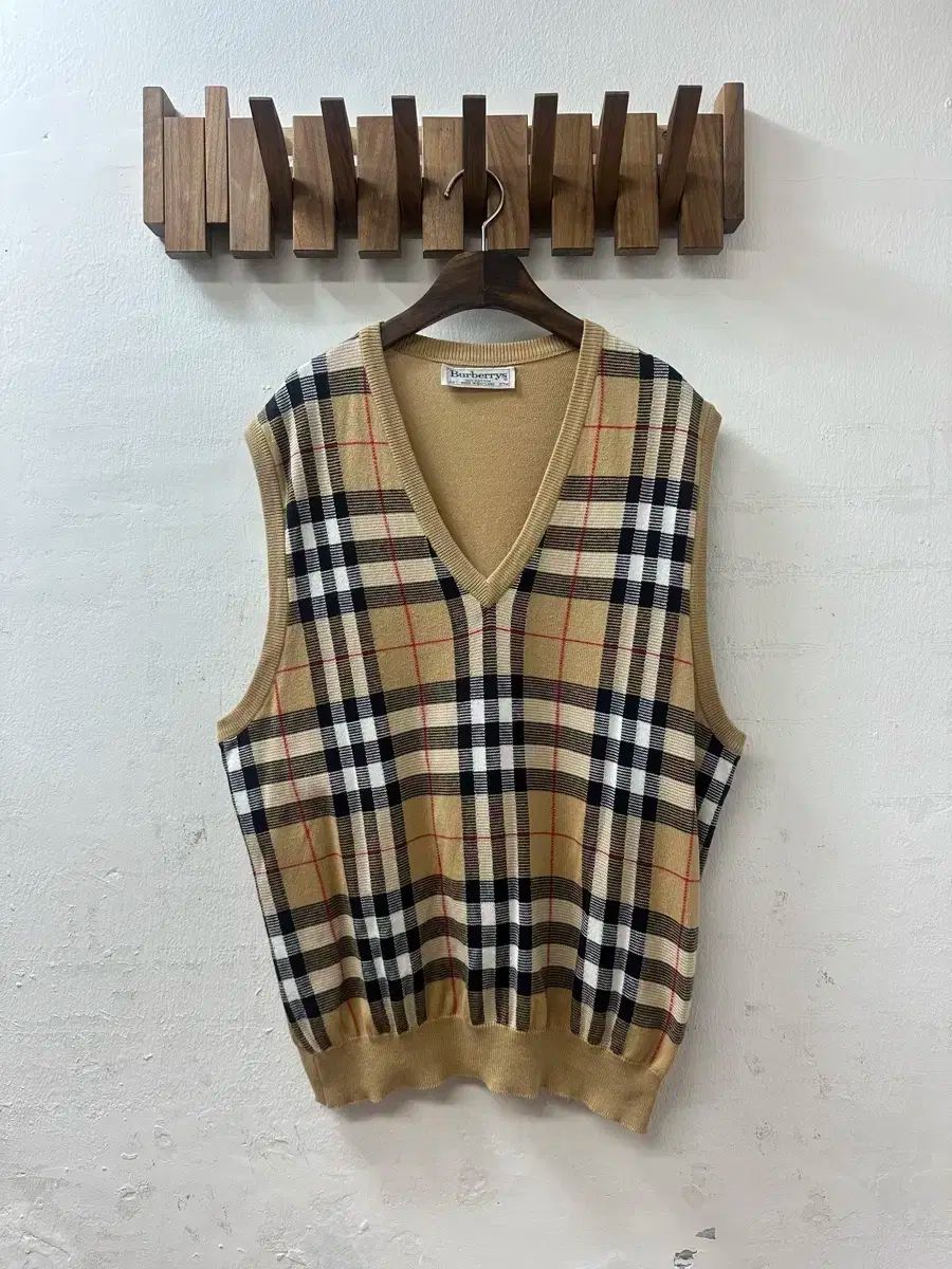 ドライ完了 Burberry バーバリー ウール ブレンド ノヴァチェック ニット ベスト