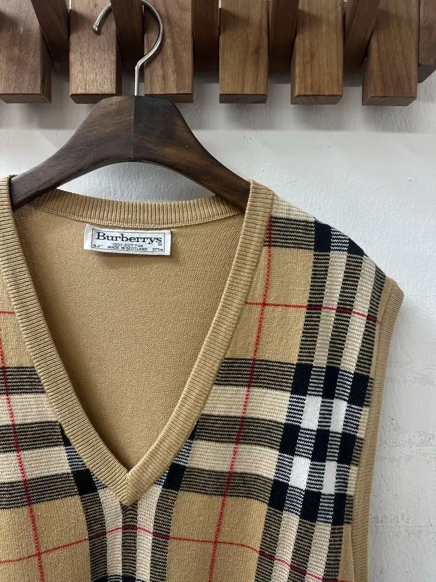 ドライ完了 Burberry バーバリー ウール ブレンド ノヴァチェック ニット ベスト