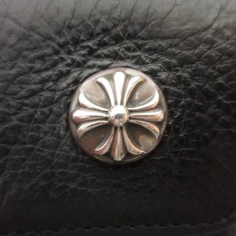 クロムハーツ CHROME HEARTS ウェーブ ウォレット 長財布 クロスボタン