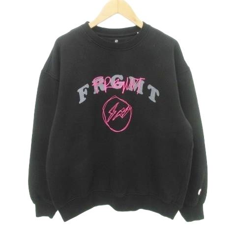 FRGMTMINI フラグメント ミニ Logo Hoodie ロゴ フーディ オーバーサイズ スウェット 厚手 155 Lサイズ 黒 ブラック