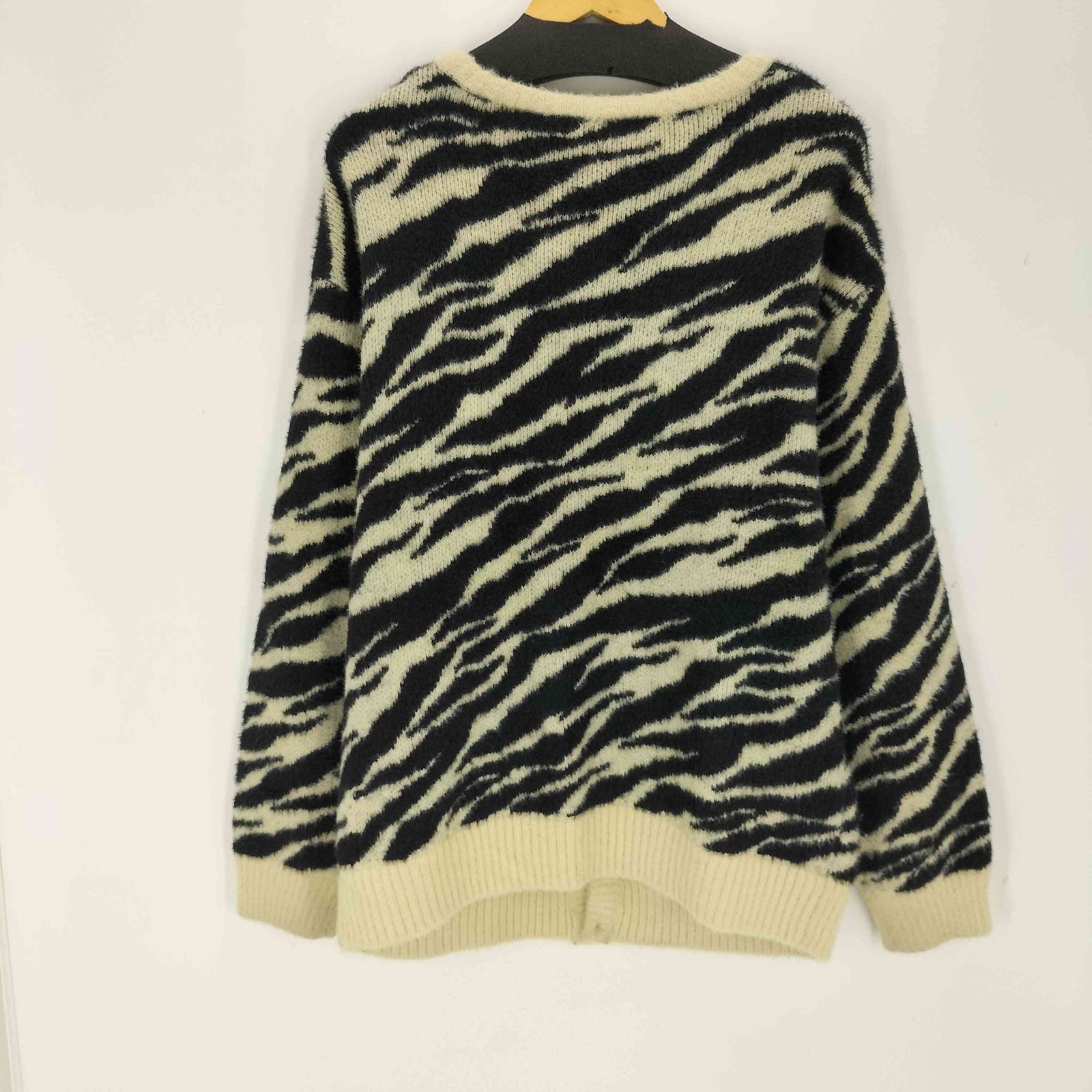 エックスガール X-girl ZEBRA PATTERN OVERSIZED KNIT CARDIGAN メンズ