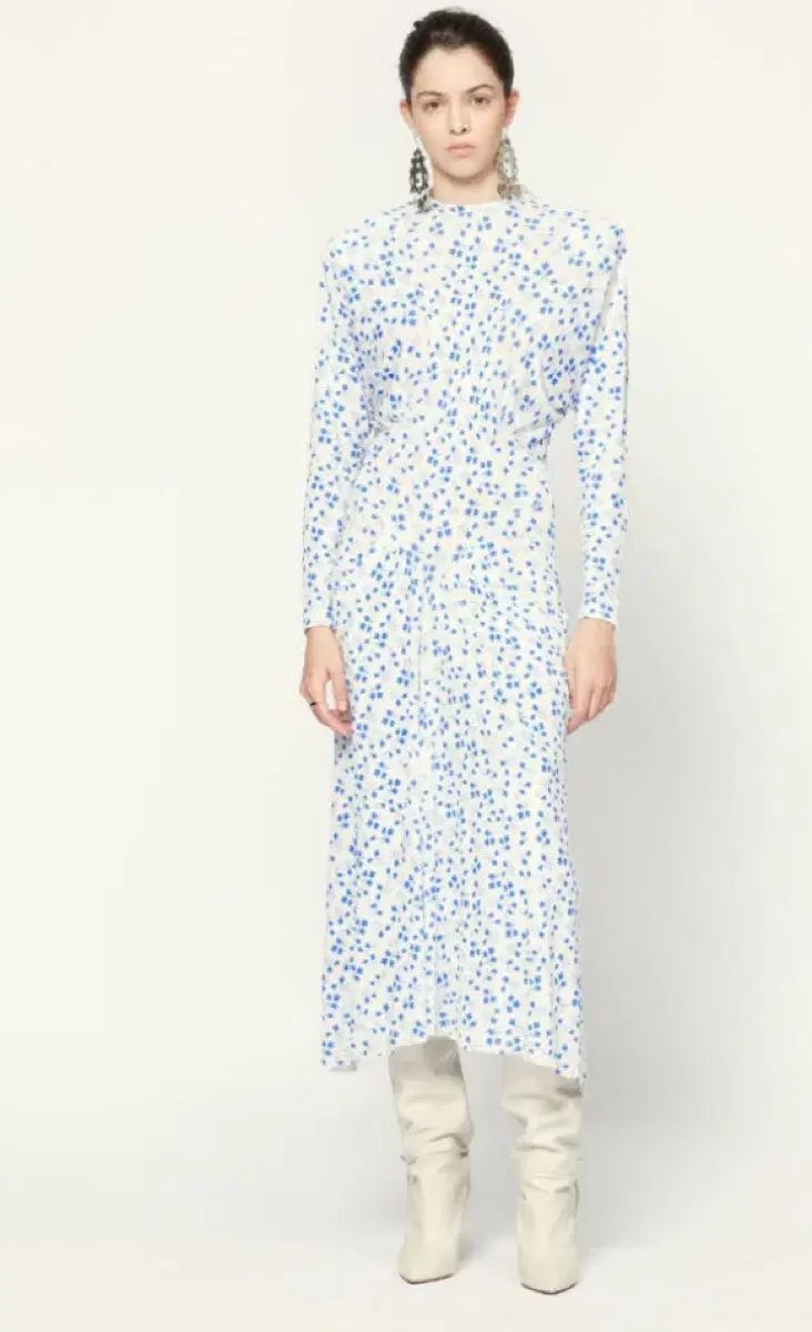 イザベルマラン TELKY フラワー プリントシャーリング ロング ONE PIECE