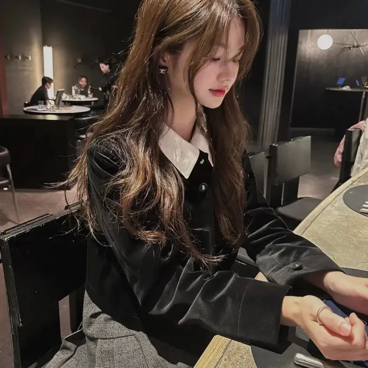 ザ バーネット ツアーベルベット ジャケット ブラック