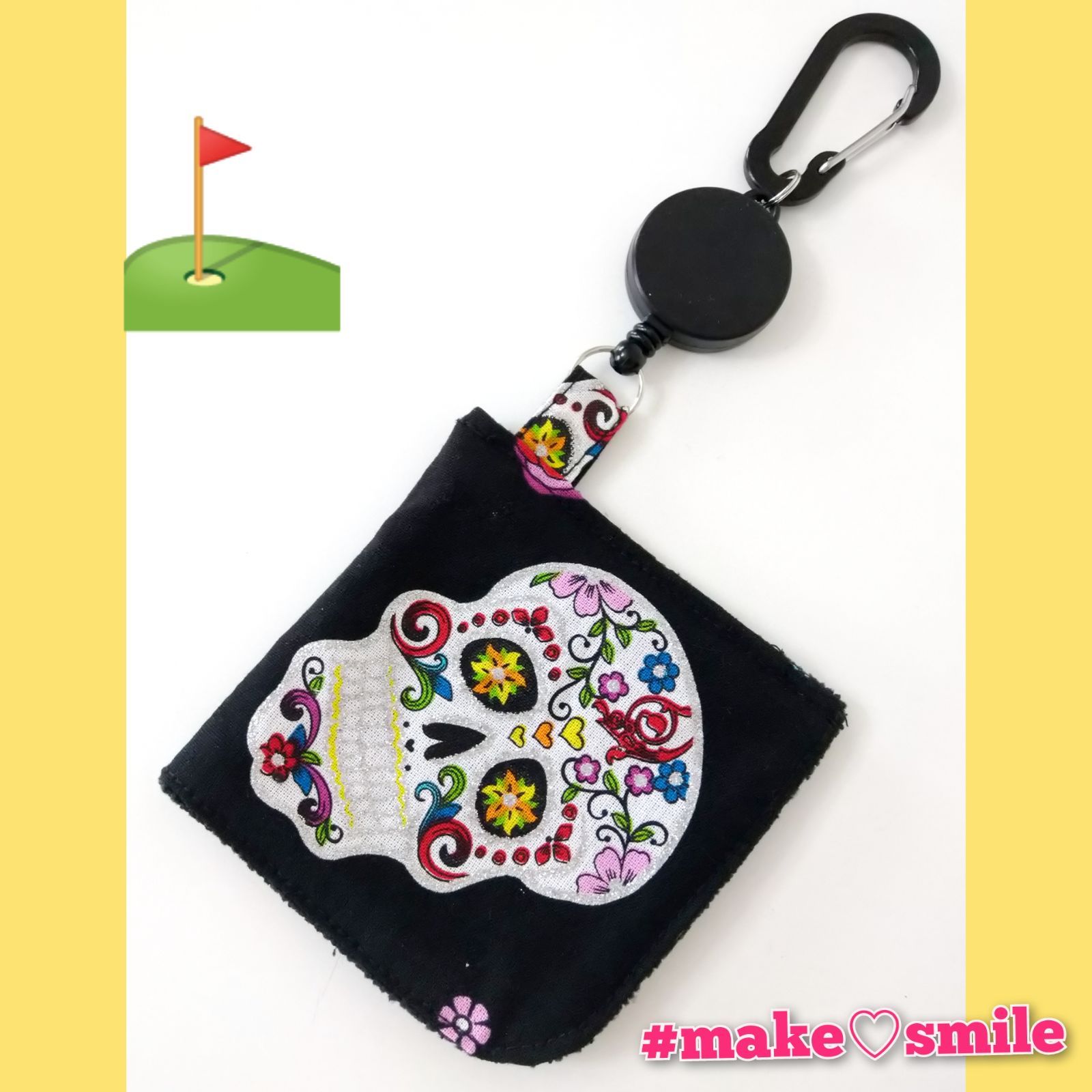 ゴルフボールクリーナー シュガースカル柄 ゴルフボールクラブ