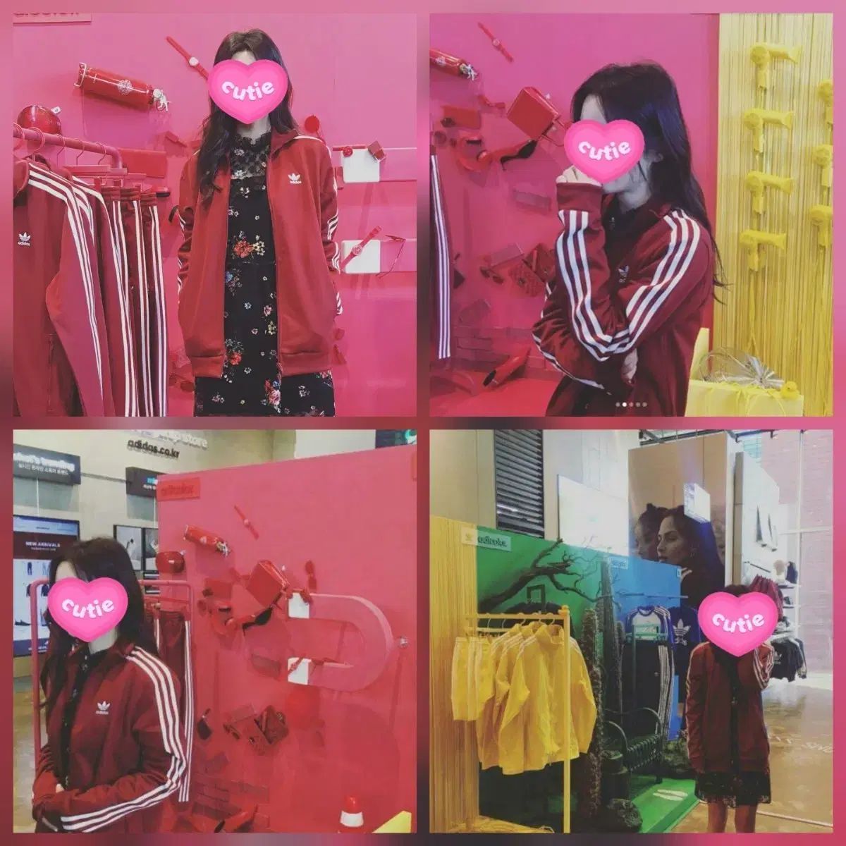 ナム ギュリ アディダスジャージ バーガンディ