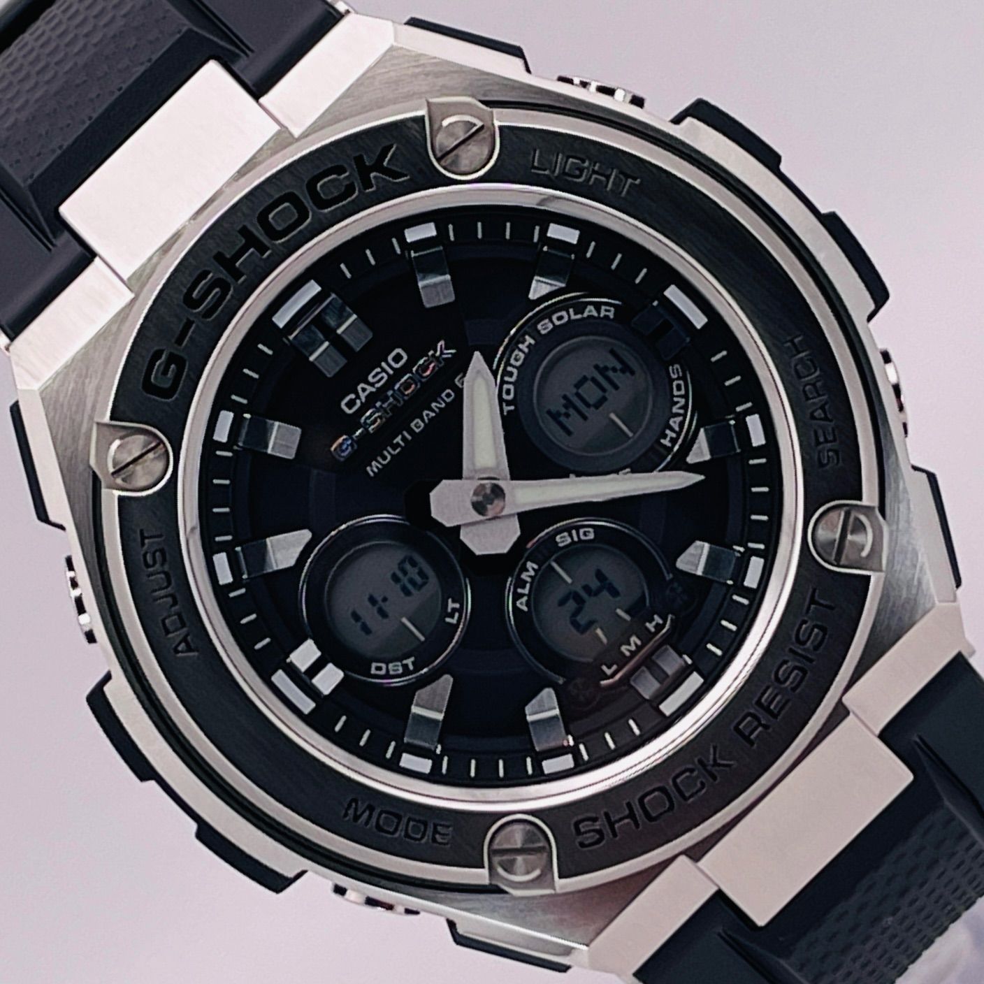 T739 正常稼動 CASIO カシオ 電波ソーラー G-SHOCK ジーショック G-STEEL ジースチール GST-W310-1AJF メタルベゼル 人気 時計 メンズ ユニセックス