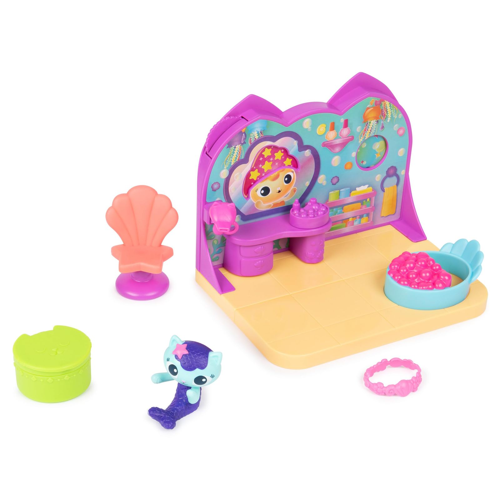 : Dollhouse Gabby's ギャビーのドールハウス、MerCatのスパルームプレイ | Bathroom and ギャビーのドールハウス Set Mercat with ザ・ムービー MerCat 0 マーキャットのすいそう インタラクティブ