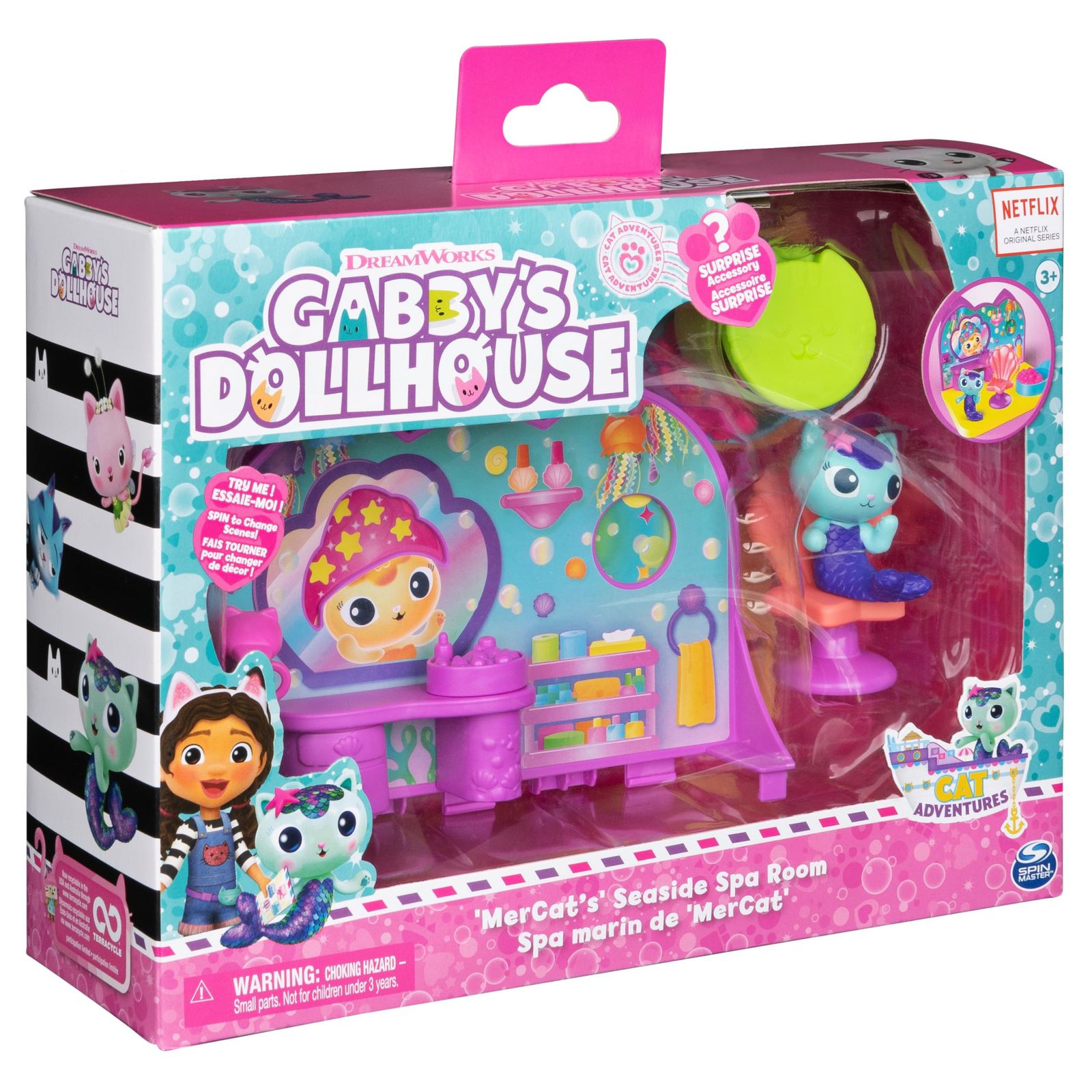: Dollhouse Gabby's ギャビーのドールハウス、MerCatのスパルームプレイ | Bathroom and ギャビーのドールハウス Set Mercat with ザ・ムービー MerCat 0 マーキャットのすいそう インタラクティブ