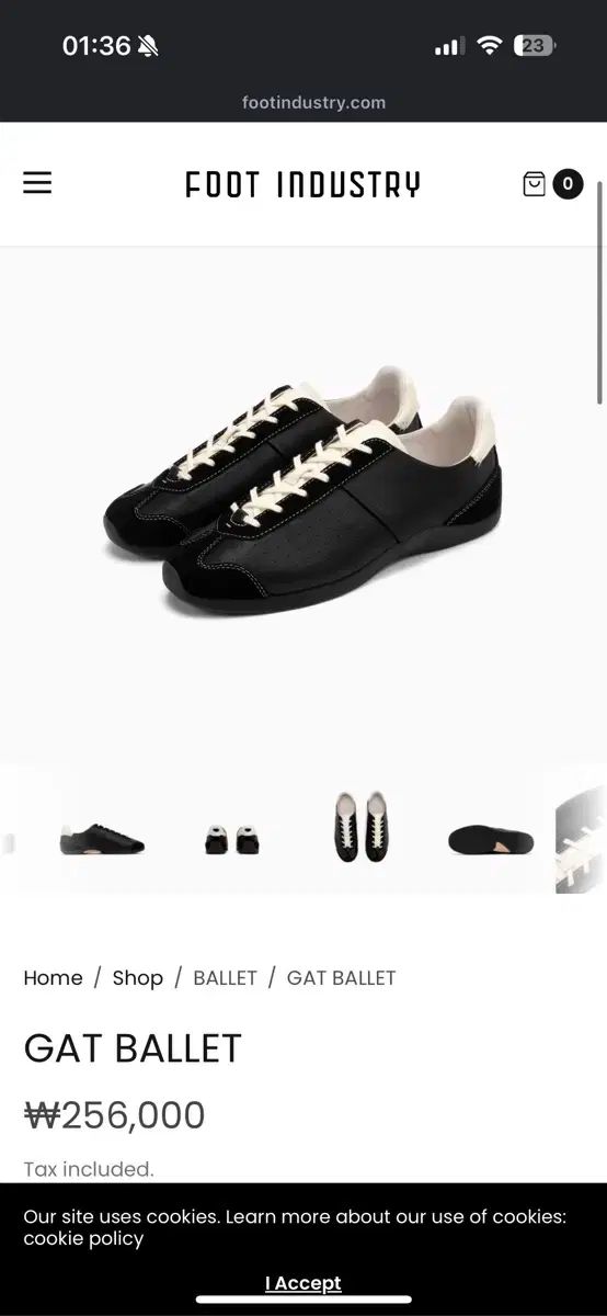 フットインダストリー GAT BALLET ANTIQUE WHITE 255-260