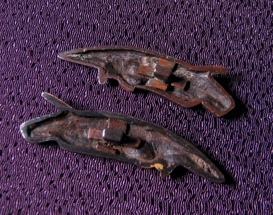 時代 拵金具一作 銀地 4点 刀装具