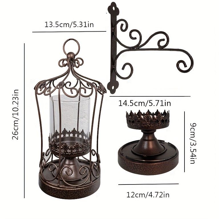 アンティーク調】アイアン製 壁掛けキャンドルホルダー おしゃれな