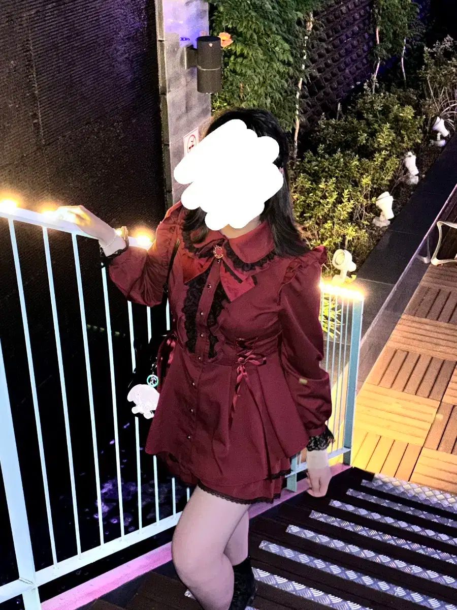 シークレットハニー 外 バーガンディ セットアップ 地雷系 量産型 地雷系 リズリサ