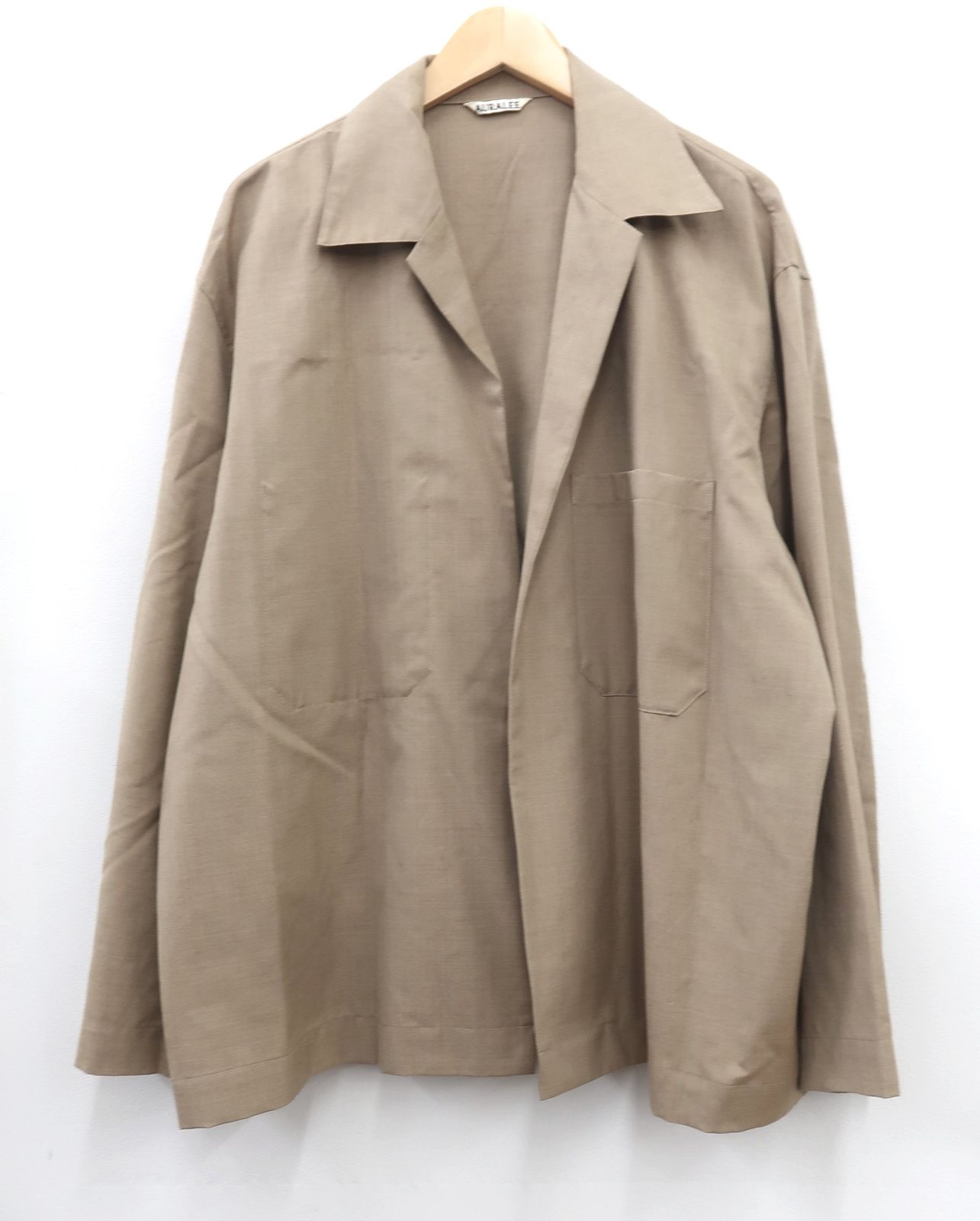 AURALEE オーラリー 18SS A8SB01WT WOOL SILK TROPICAL SHIRTS JACKET シルク混 トロピカル シャツ ジャケット 4