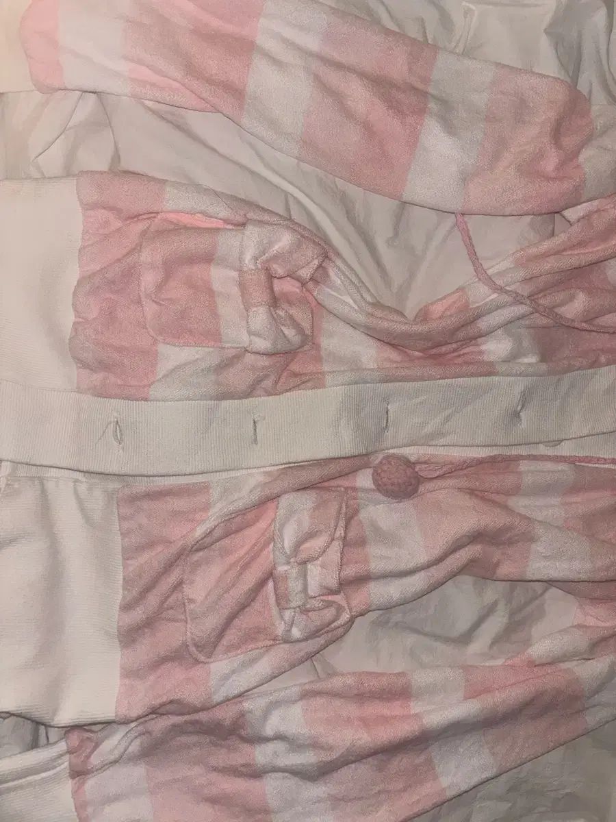 洗練 くまミミ 薄ピンク ストライプ ギャル ヴィンテージ ロック フェス 必須アイテム JINLI 最高の品質、最低の価格！