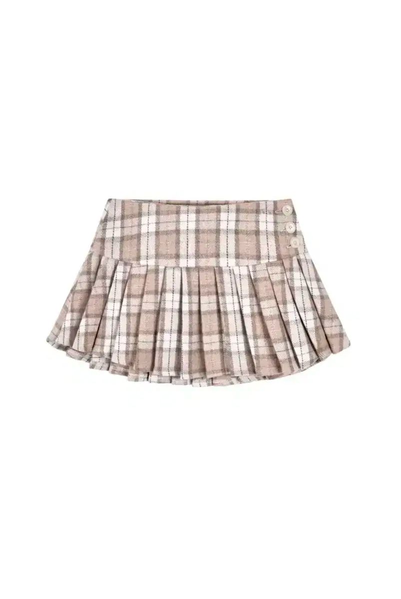 クリッシーア ピーチ モカ ウール プリーツ スカート s