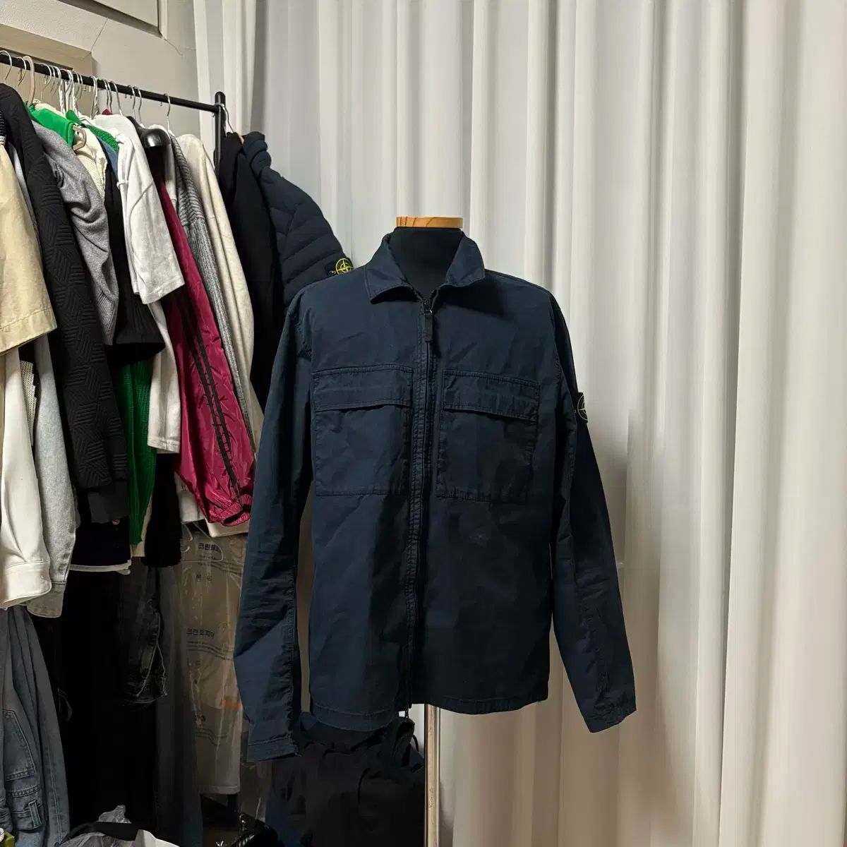 L ストーンアイランド ツーポケット オーバーサイズシャツ