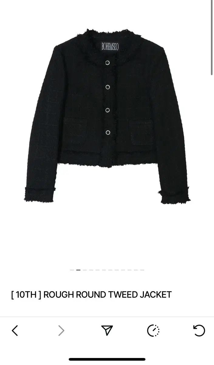 BOHEMSEO ボヘミアンソウル ラフ ラウンド ツイード ジャケット