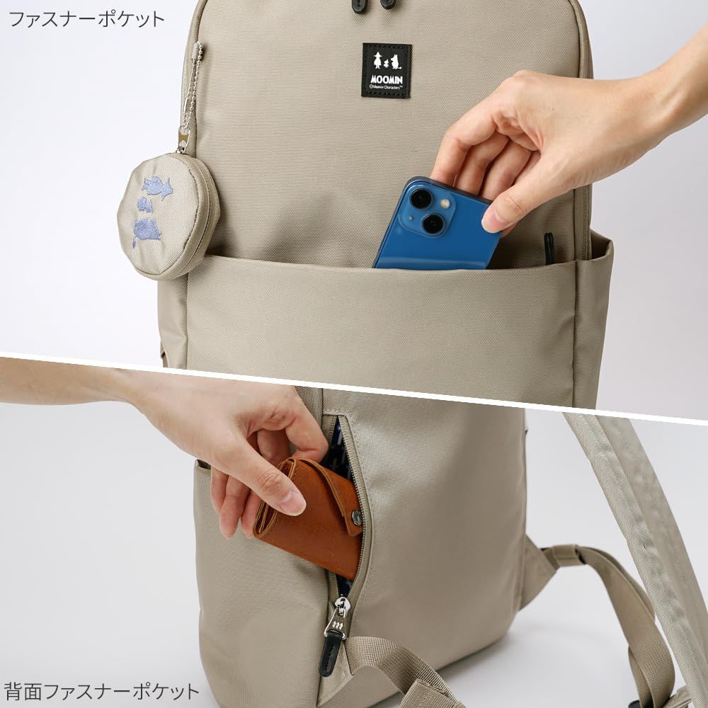  ムーミン バックパック リュックサック デイパック レディース rmnk-04 ブラック 約W 23 28×H 36×D 13.5 cm リュック バックパック バッグ