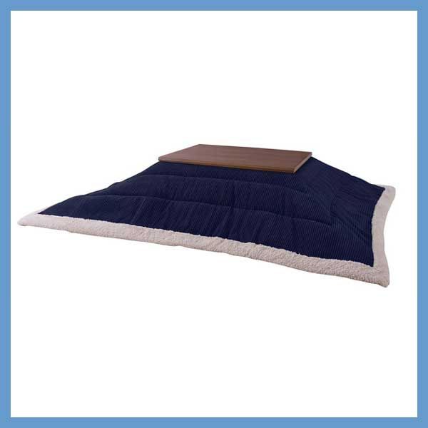 こたつ布団 長方形 薄掛け コーデュロイ生地 W 190×D 230 cm No.142 ネイビー