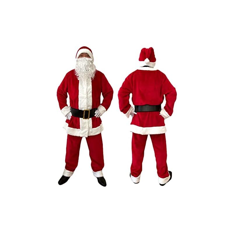 RSSR サンタクロース コスプレ 衣装 まるで洋服 超厚手 毎年使える 日本企業監修 メンズ サンタ コスチューム 厚手 大きめ 大きいサイズ 大人用 セット