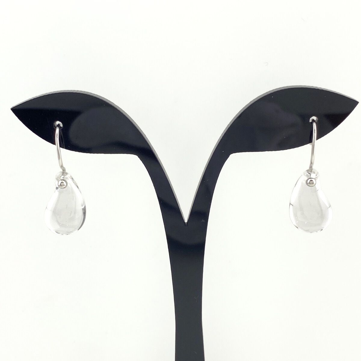 ティファニー TIFFANY Co ティアドロップ ピアス プラチナ エルサ ペレッティ ロッククリスタル クォーツ 水晶 Pt 950 レディース