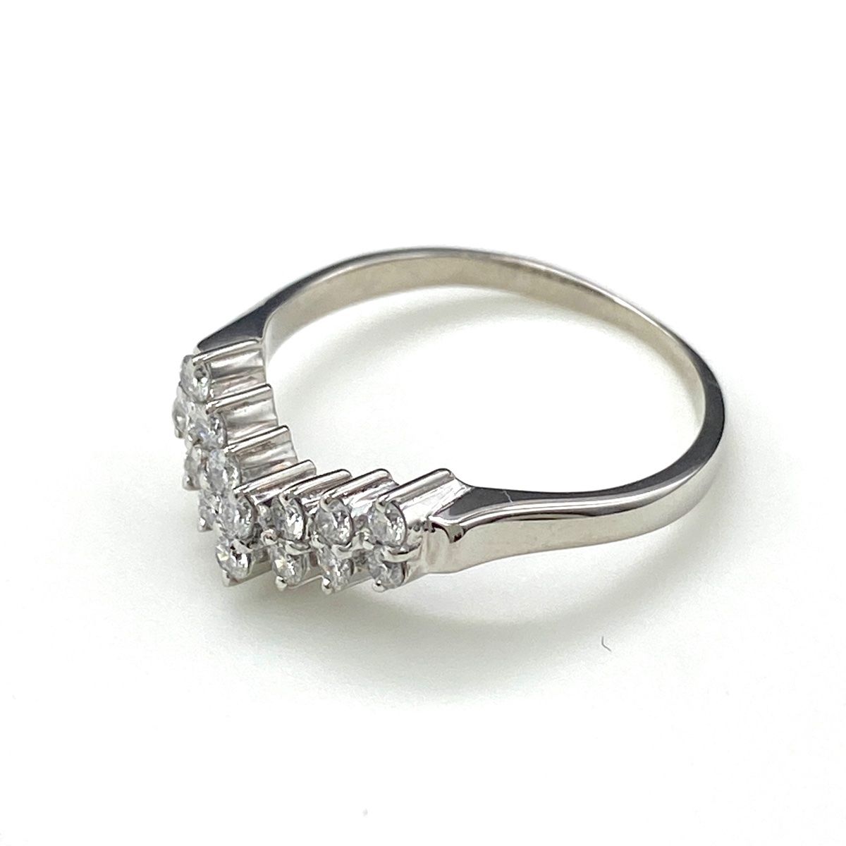 メレダイヤ デザインリング プラチナ 指輪 リング 11号 Pt 900 ダイヤモンド レディース