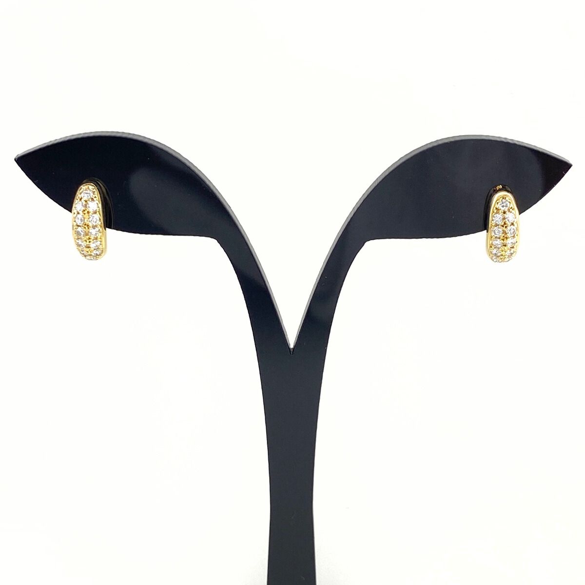 ミキモト MIKIMOTO メレダイヤ デザインピアス YG イエローゴールド ピアス K18 ダイヤモンド レディース