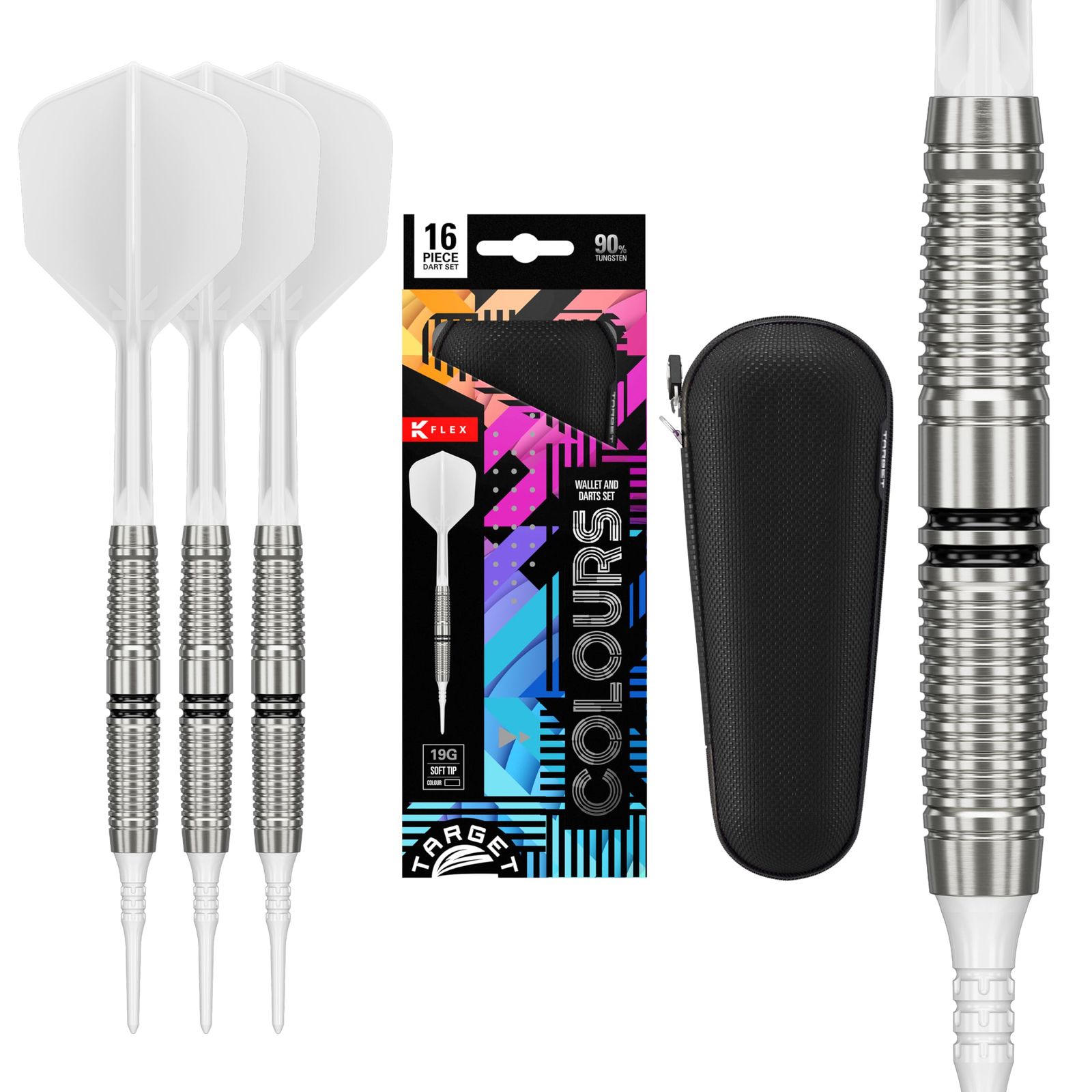 TARGET ターゲット COLOURS GEN4 BLACK 90 19G 2BA SOFT TIP DARTS ズ ブラック ソフトティップダーツ